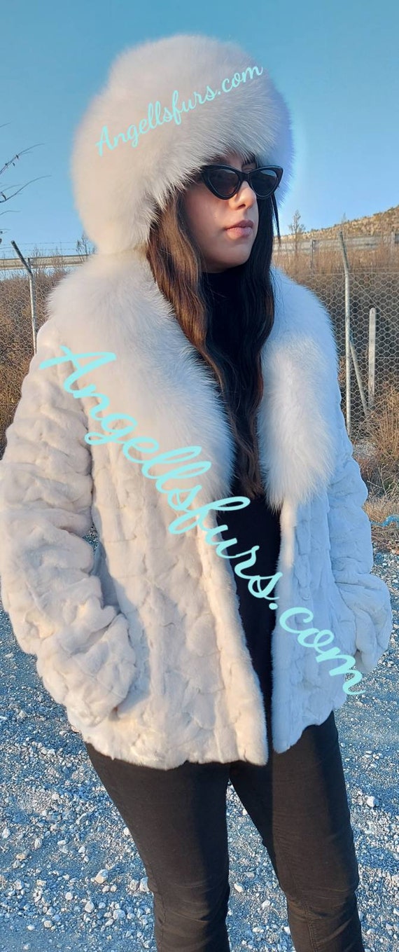 Faux Fur Jacket - Natural white - Ladies