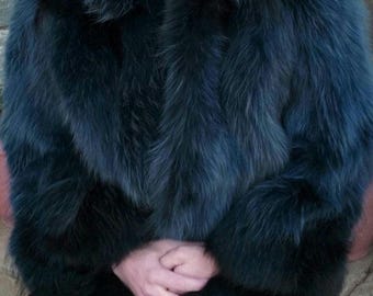 MEN'S FOX FUR Coat!Brand New Real Natural Genuine Fur!