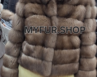 SABLE FUR COAT! Brand New Real Natural Genuine Fur