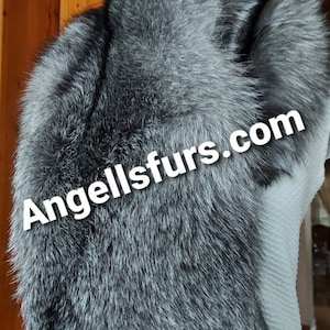 SILVER FROST FOX Collar!Fullpelt!Brand New Real Natural Genuine Fur!