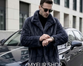 MEN'S MINK Fur Coat!Fullpelts Brand New Real Natural Genuine Fur