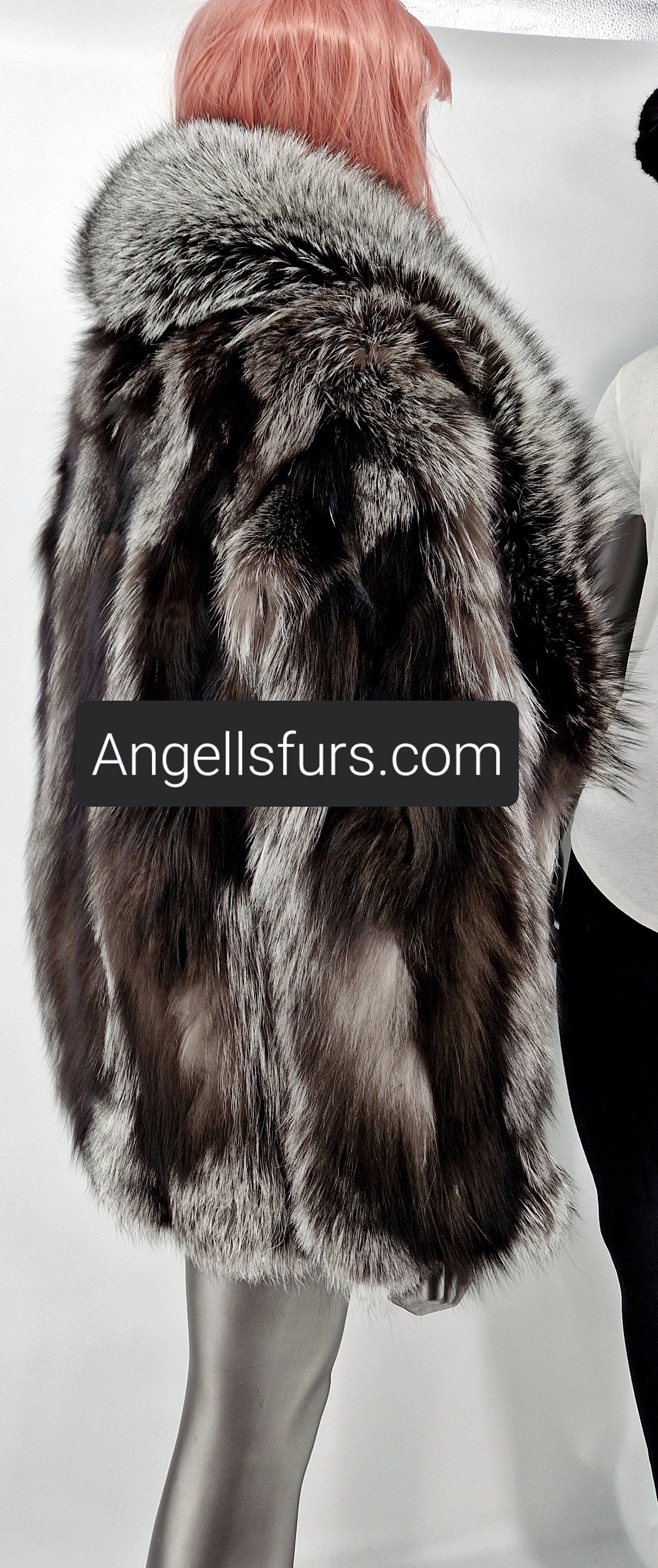 シルバーフォックスファーコート！新品本物の天然本毛皮！ - Etsy 日本
