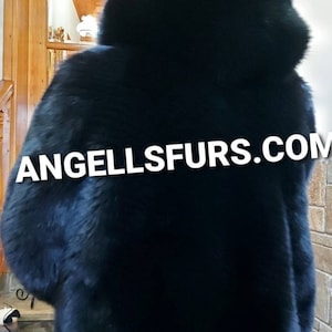 Men&#39;s BLACK FOX BOMBER Jacket!Brand New Real Natural Genuine Fur!