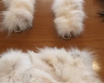 FOX FUR BAG Handles! Brand New Real Natural Genuine Fur!