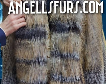 MEN'S CROSS FOX Fur Coat!New Model!Brand New Real Natural Genuine Fur!