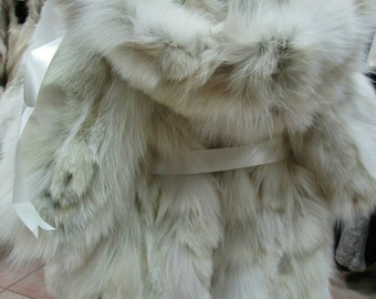 KID'S Fox Fur coat!Detachable Hood!Brand New Real Natural Genuine Fox fur! Order Any color!