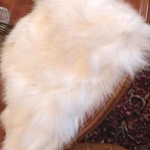 WHITE FOX Fur Hood!Brand New Real Natural Genuine Fur