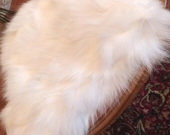 WHITE FOX Fur Hood!Brand New Real Natural Genuine Fur