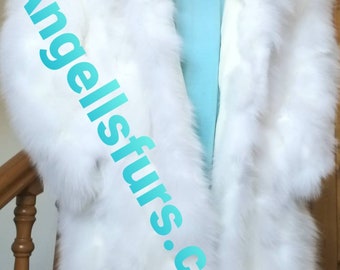 MEN'S WHITE FOX Fur Coat!Brand New Real Natural Genuine Fur!
