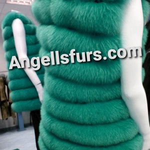 New in!Natural Real Amazing COLORS FULLSKIN FOX Fur Vests!