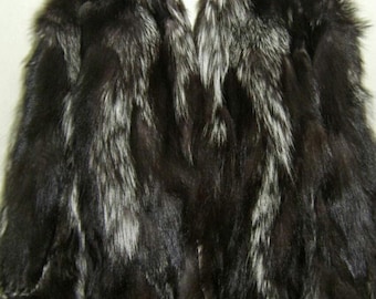 Dark Silver FOX FUR Bolero!Brand New Real Natural Genuine Fur