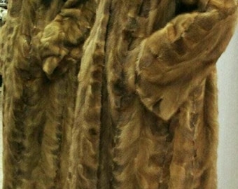 LONG GOLDEN MINK Fur Coat! Order Any color!Brand New Real Natural Genuine Fur