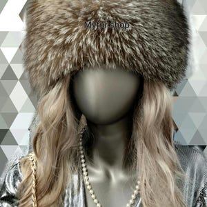 CRYSTAL Frost FOX Fullpelt HAT!Brand New Real Natural Genuine Fur!