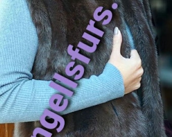 FULLPELTS MINK Fur VEST!Brand New Real Natural Genuine Fur