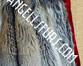MEN'S HOODED CROSS Fox Coat!Brand New Real Natural Genuine Fur!