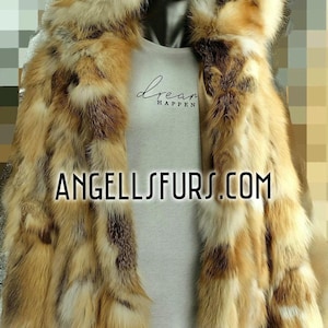 MEN&#39;S HOODED Red Fox short Jacket!Brand New Real Natural Genuine Fur!