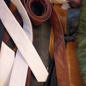 THREE REAL LEATHER Belts!Order Any color!