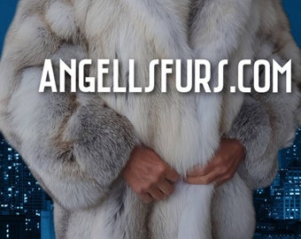 MEN'S GOLDEN Island FOX Fur Coat!Brand New Real Natural Genuine Fur!