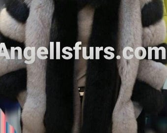 FULLPELTS FOX COAT In Any Color Combination you like!Brand New Real Natural Genuine Fur!