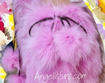 PINK FOX LEG Warmers!Brand New Real Natural Genuine Fur!