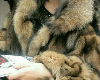FOX Fur Coat!Brand New Real Natural Genuine Fur!