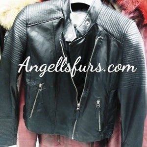 ¡Chaqueta modelo BIKER de CUERO AUTÉNTICO! Cuero genuino natural a estrenar