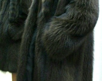 RACCOON HOODED Fur Coat!Brand New Real Natural Genuine Fur