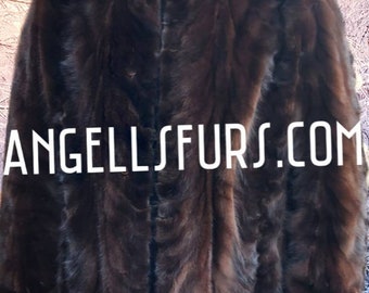 Men's MINK DETACHABLE HOODED Coat!Brand New Real Natural Genuine Fur!