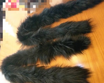 New in! Fluffy Bag STRAPS-belts-scarves from Real BLACK FOX! Order in any color!