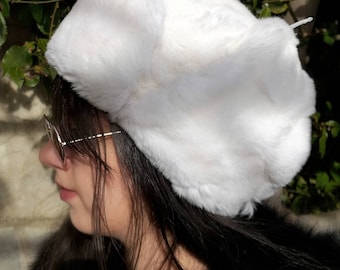 REX FUR TRAPPER Hat!Brand New Real Natural Genuine Fur!