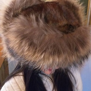 RACCOON and MINK  TRAPPER Fur Hat!Unisex!Brand New Real Natural Genuine Fur!