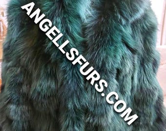 MEN'S NEW!Real Natural FOX fur Jacket!Order Any color!