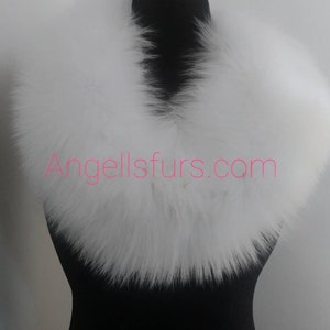 WHITE FOX COLLARBrand New Real Natural Genuine Fur image 4