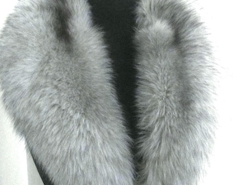 BLUE FOX COLLAR!Brand New Real Natural Genuine Fur