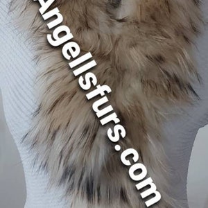 FINN RACCOON FUR Scarf!Brand New Real Natural Genuine Fur