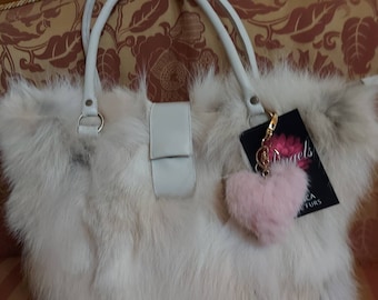 FOX FUR BAG!Brand New Real Natural Genuine Fur!