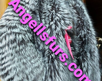 SILVER FOX FUR jacket!Order Any color!Brand New Real Natural Genuine Fur!