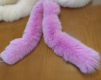 New!Natural Real PINK Fox scarf!