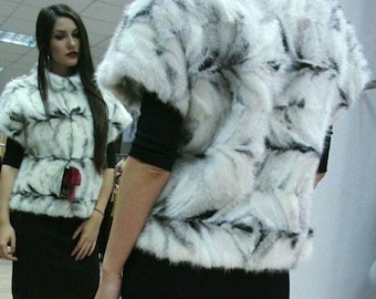 MINK FUR Top!Brand New Real Natural Genuine Fur!