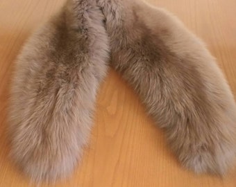 Beige Fox collar!Brand New Real Natural Genuine Fur!