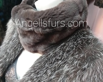 Rex fur elastic Headbands- Collars!Brand New Real Natural Genuine Fur