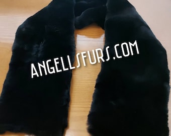 DOUBLE REX FULLPELT Scarf!Unisex! Brand New Real Natural Genuine Fur!