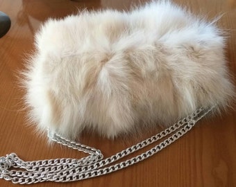 FOX FUR Shoulder-Crossbody-Envelope Bag!Brand New Real Natural Genuine Fur