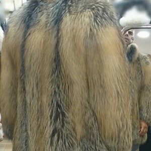 Men's Newreal Natural CRYSTAL Kross FOX Fur Coatorder Any Color - Etsy