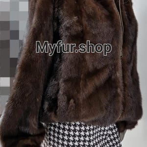 ON SALE! MINK Bomber Fur!Brand New Real Natural Genuine Fur!