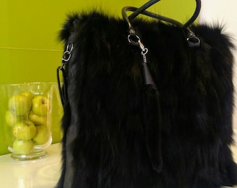 BIG FOX FUR Bag!Brand New Real Natural Genuine Fur!