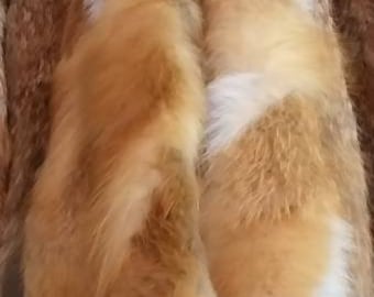TWO RED FOX Scarves!Brand New Real Natural Genuine Fur!