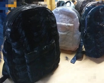 REAL MINK BACKPACKS in Any color!New and Natural,Real Fur Bag!