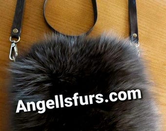 FOX FUR Crossbody BAG!Brand New Real Natural Genuine Fur!