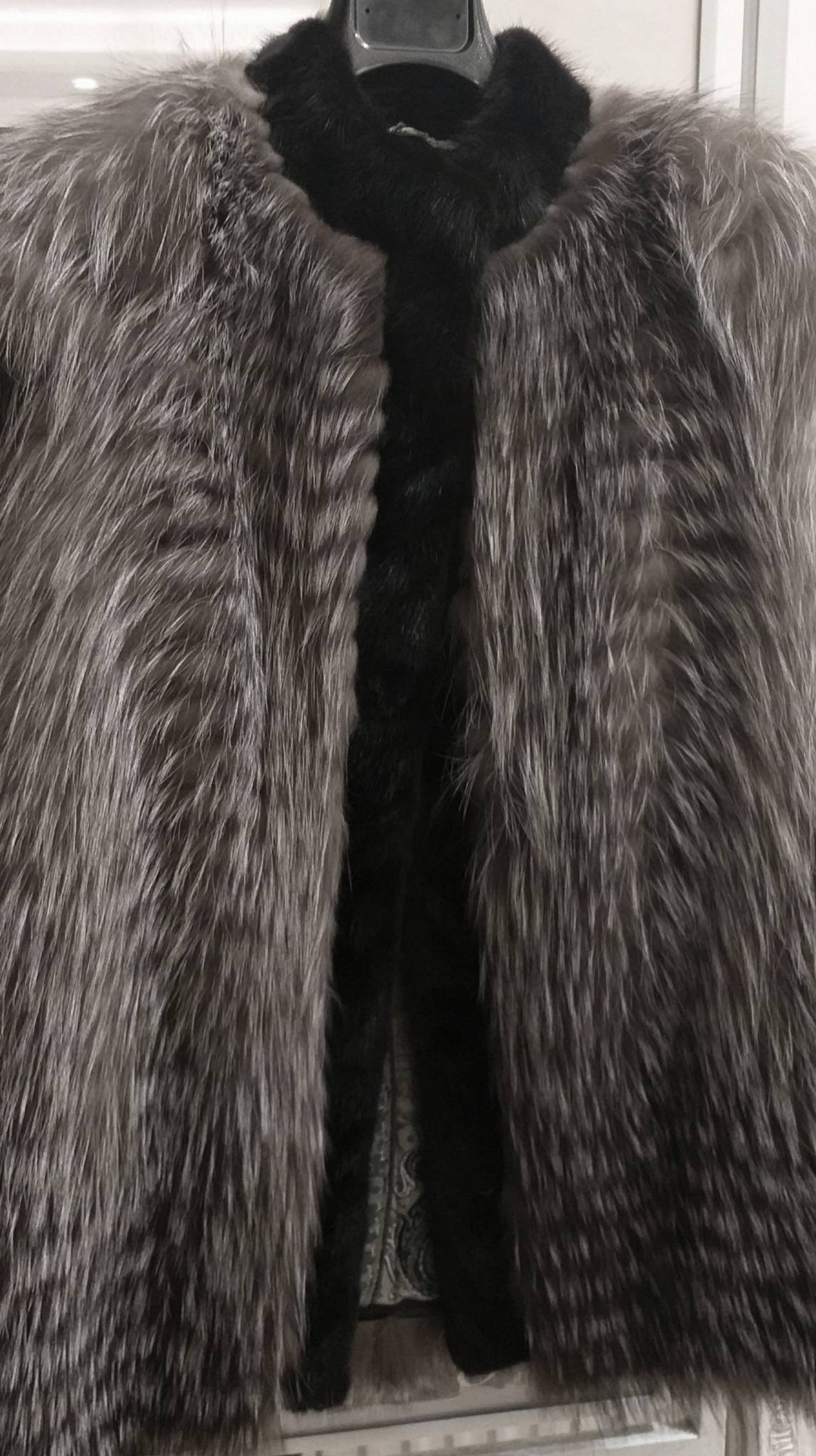 Men'snew Real Natural Full Silver Fox Fur Vest - Etsy